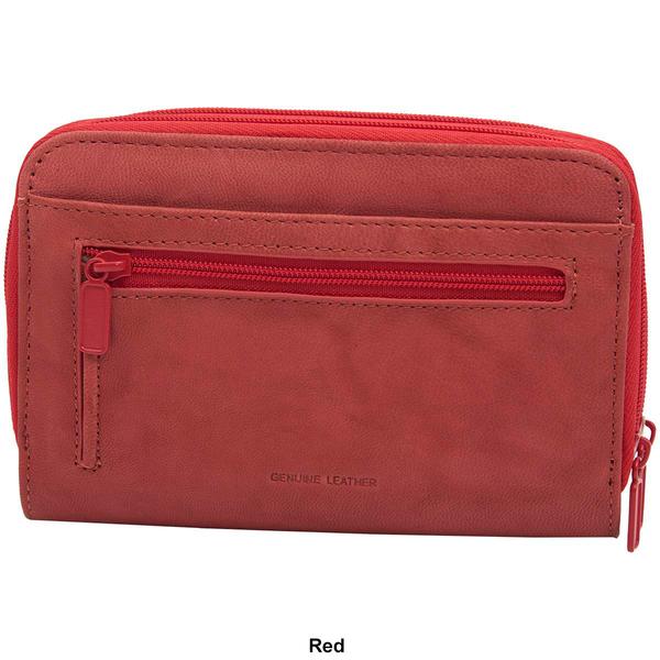 Womens Buxton Solid Double Zip Indexer Wallet alternate view