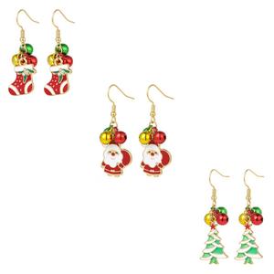 Christmas Motif Trio Earrings Set