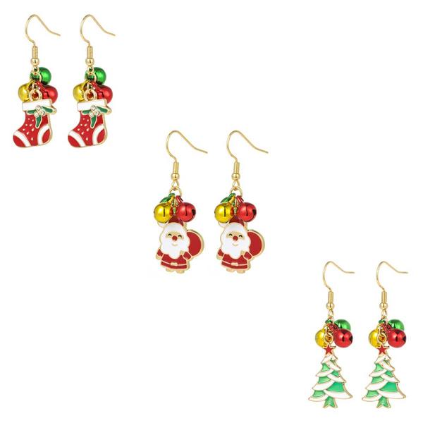 Christmas Motif Trio Earrings Set