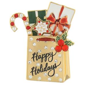 Gold-Plated Christmas Gift Pin