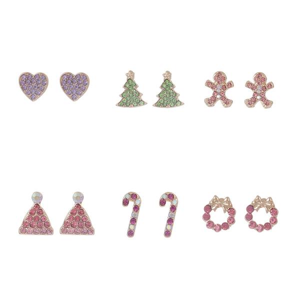 6pc. Christmas Inspired Earring Set