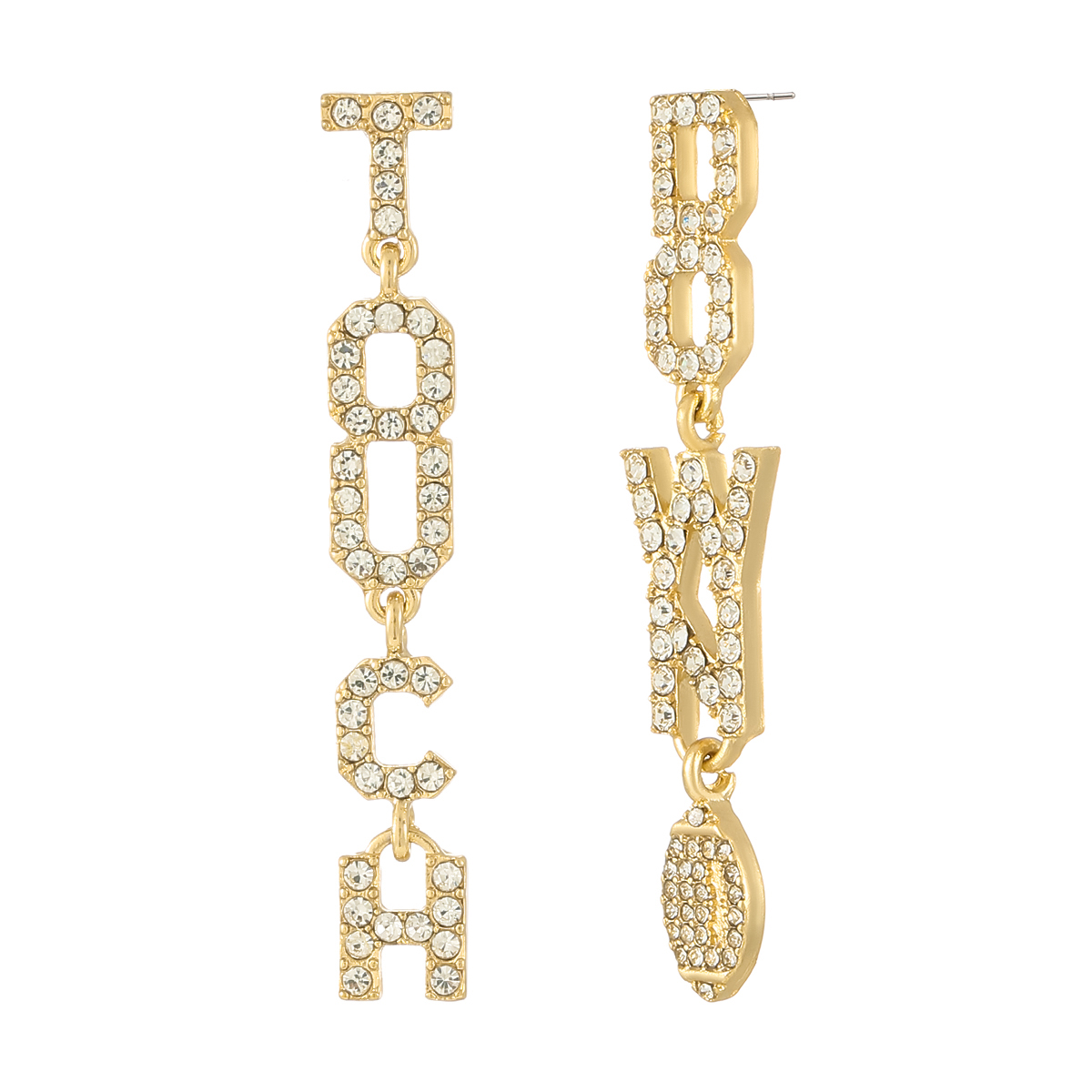 Ashley Cooper(tm) Gold-Tone Touch Down Football Dangle Earrings