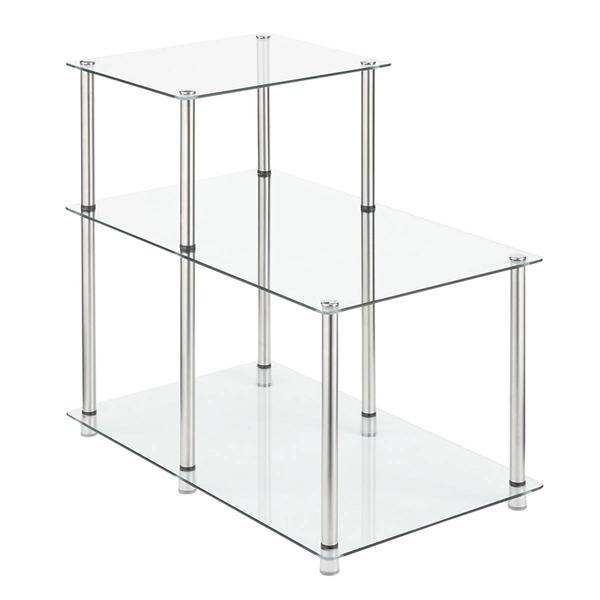 Convenience Concepts Designs2Go Classic Glass Chairside End Table