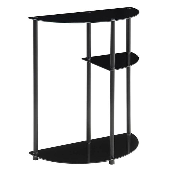 Convenience Concepts Designs2Go Glass 3-Tier Entryway Hall Table