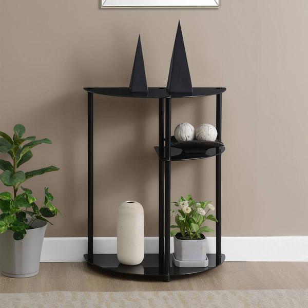Convenience Concepts Designs2Go Glass 3-Tier Entryway Hall Table alternate view