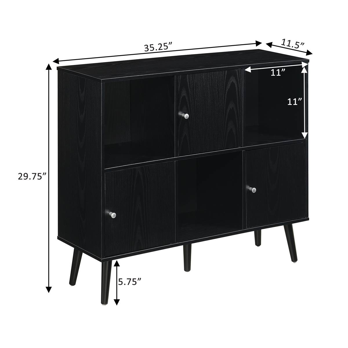 Convenience Concepts Xtra Storage 3-Door Cabinet Console Table
