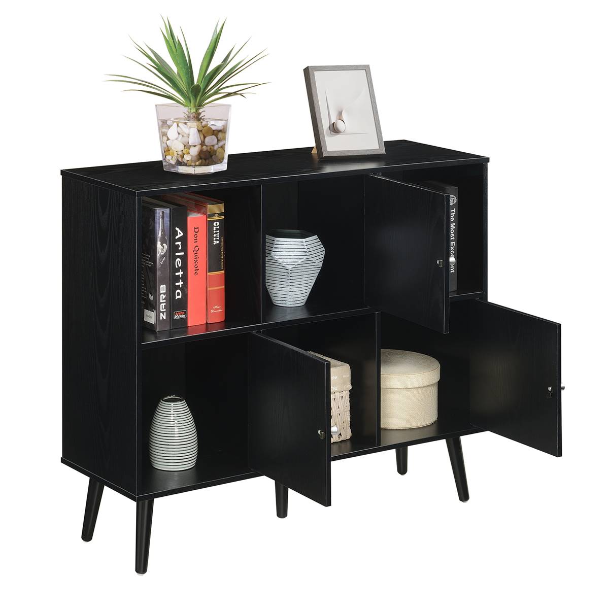 Convenience Concepts Xtra Storage 3-Door Cabinet Console Table