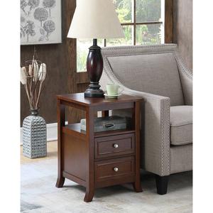Convenience Concepts Melbourne 2 Drawer End Table w/ Shelf alternate view