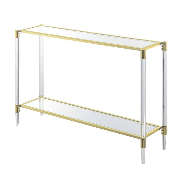 Convenience Concepts Royal Crest 2-Tier Acrylic Console Table