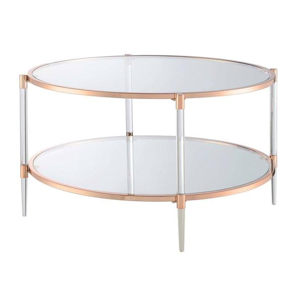 Convenience Concepts Royal Crest 2-Tier Acrylic Coffee Table