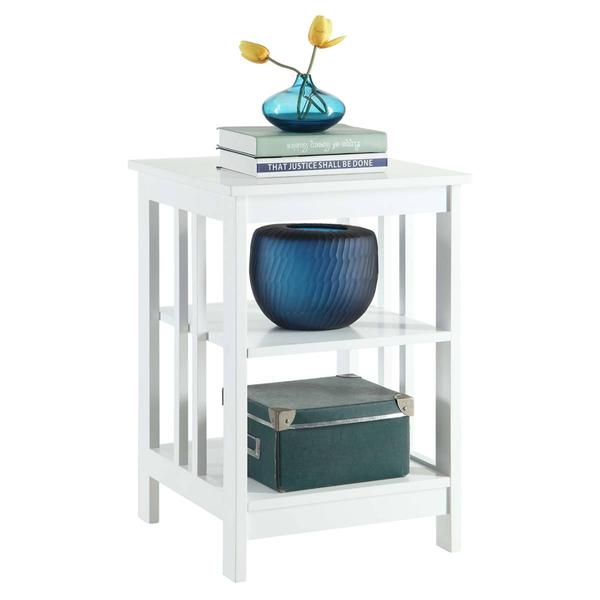 Convenience Concepts Mission End Table w/ Shelves alternate view