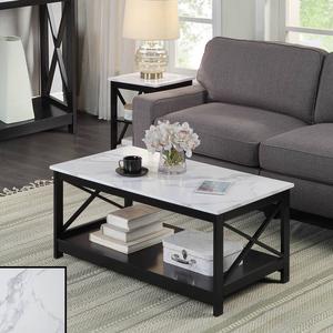Convenience Concepts Oxford Faux Marble Top Coffee Table alternate view