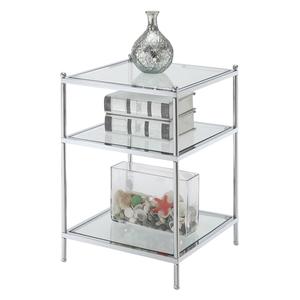 Convenience Concepts Royal Crest 3 Tier Glass End Table alternate view