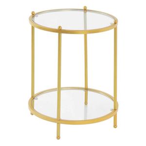 Convenience Concepts Royal Crest 2 Tier Round Glass End Table