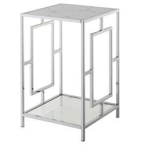 Convenience Concepts Town Square Chrome End Table