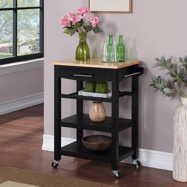 Convenience Concepts 4-Tier Butcher Block Kitchen Cart alternate view