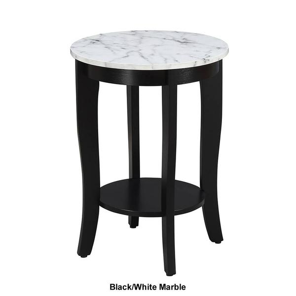 Convenience Concepts American Heritage Marble Round End Table alternate view