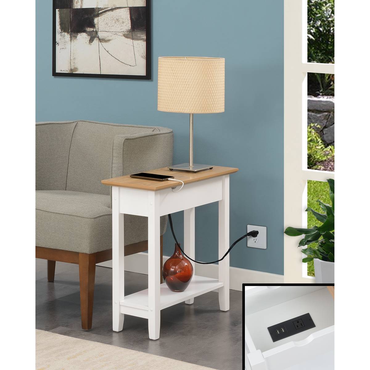 Convenience Concepts American Heritage Two-Tone End Table