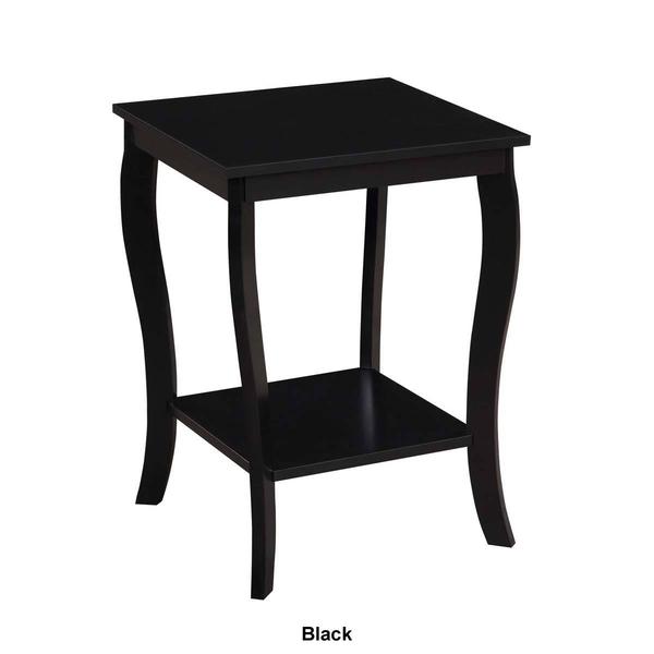 Convenience Concepts American Heritage Square End Table w/ Shelf alternate view