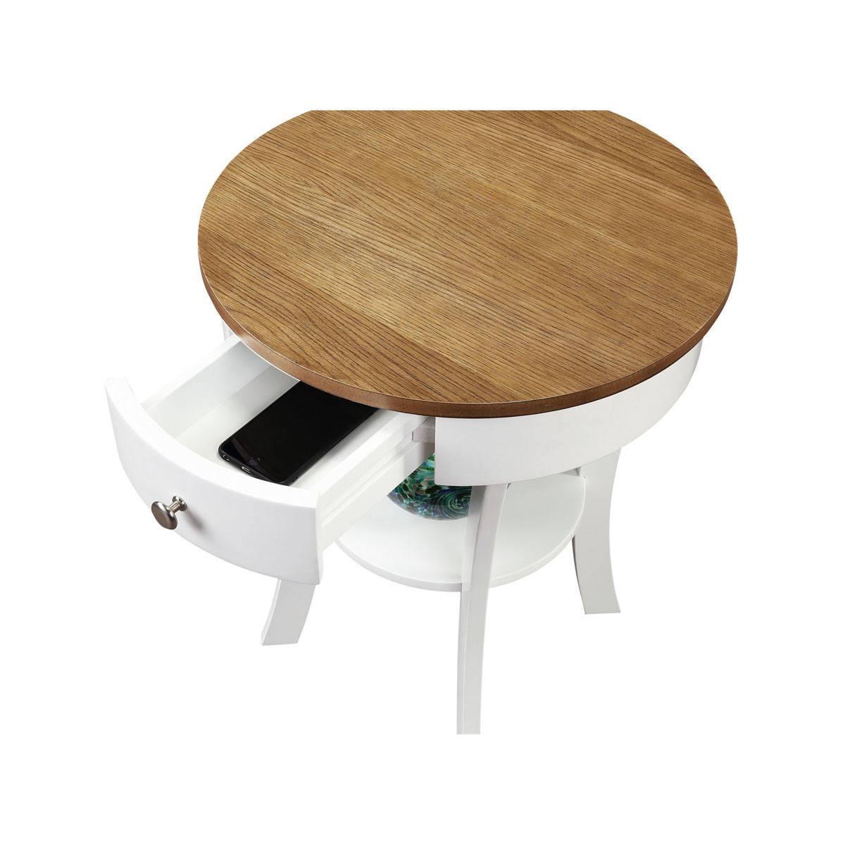 Convenience Concepts Classic Living Rooms Two-Tone Schaffer Table