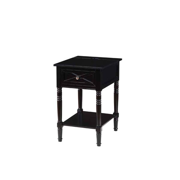 Convenience Concepts Country Oxford End Table w. Charging Station alternate view