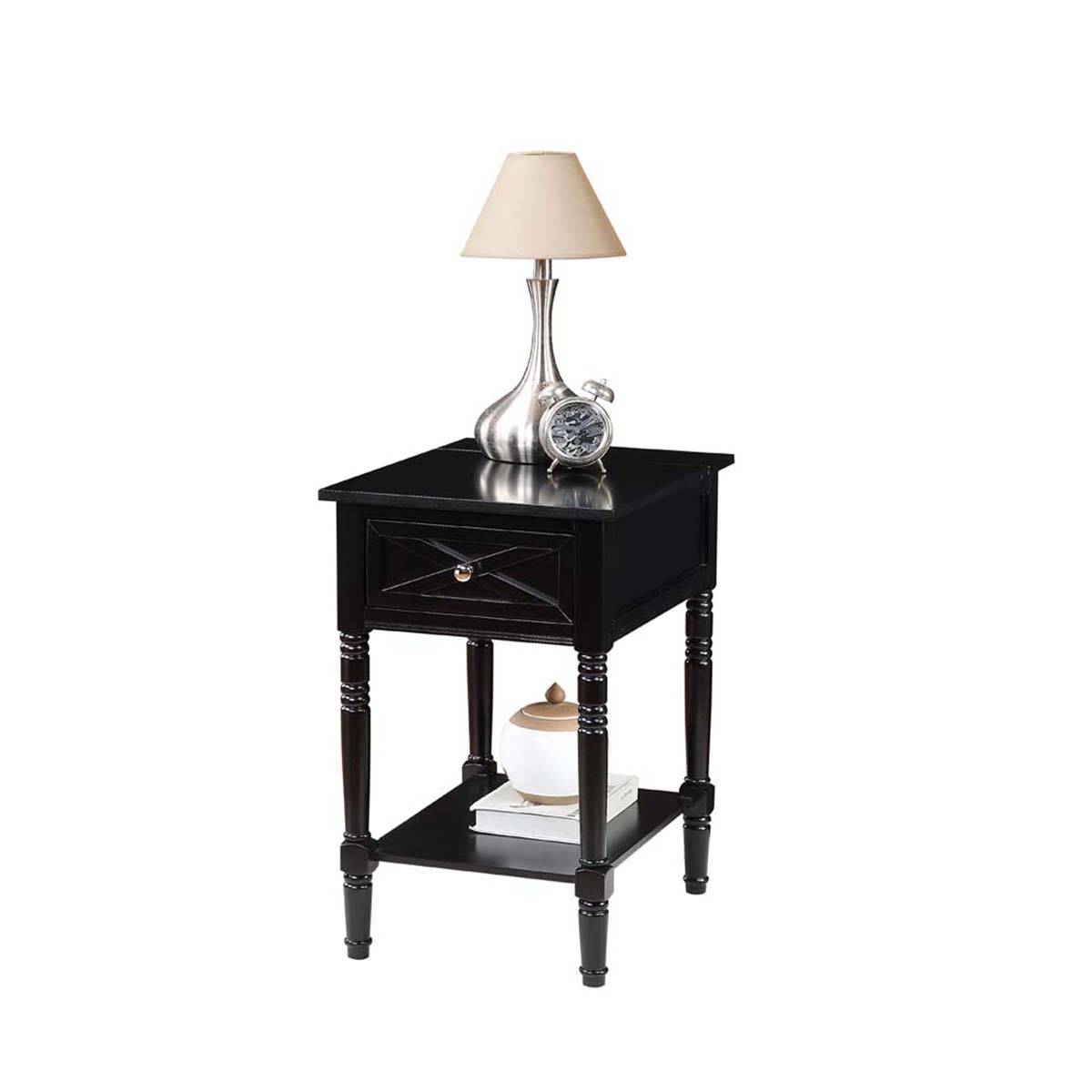 Convenience Concepts Country Oxford End Table W. Charging Station