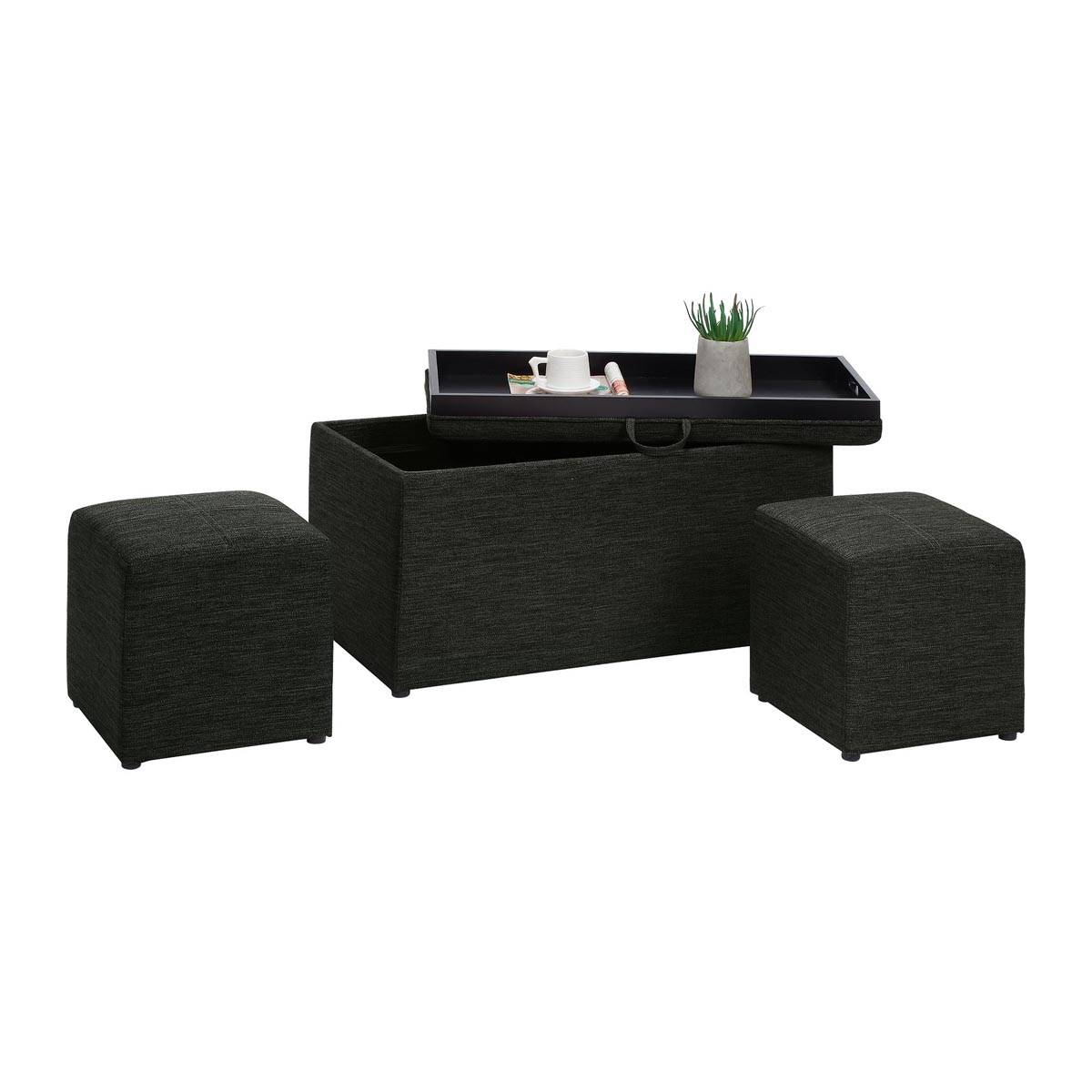 Convenience Concepts Designs4Comfort Sheridan Ottomans - Set Of 3