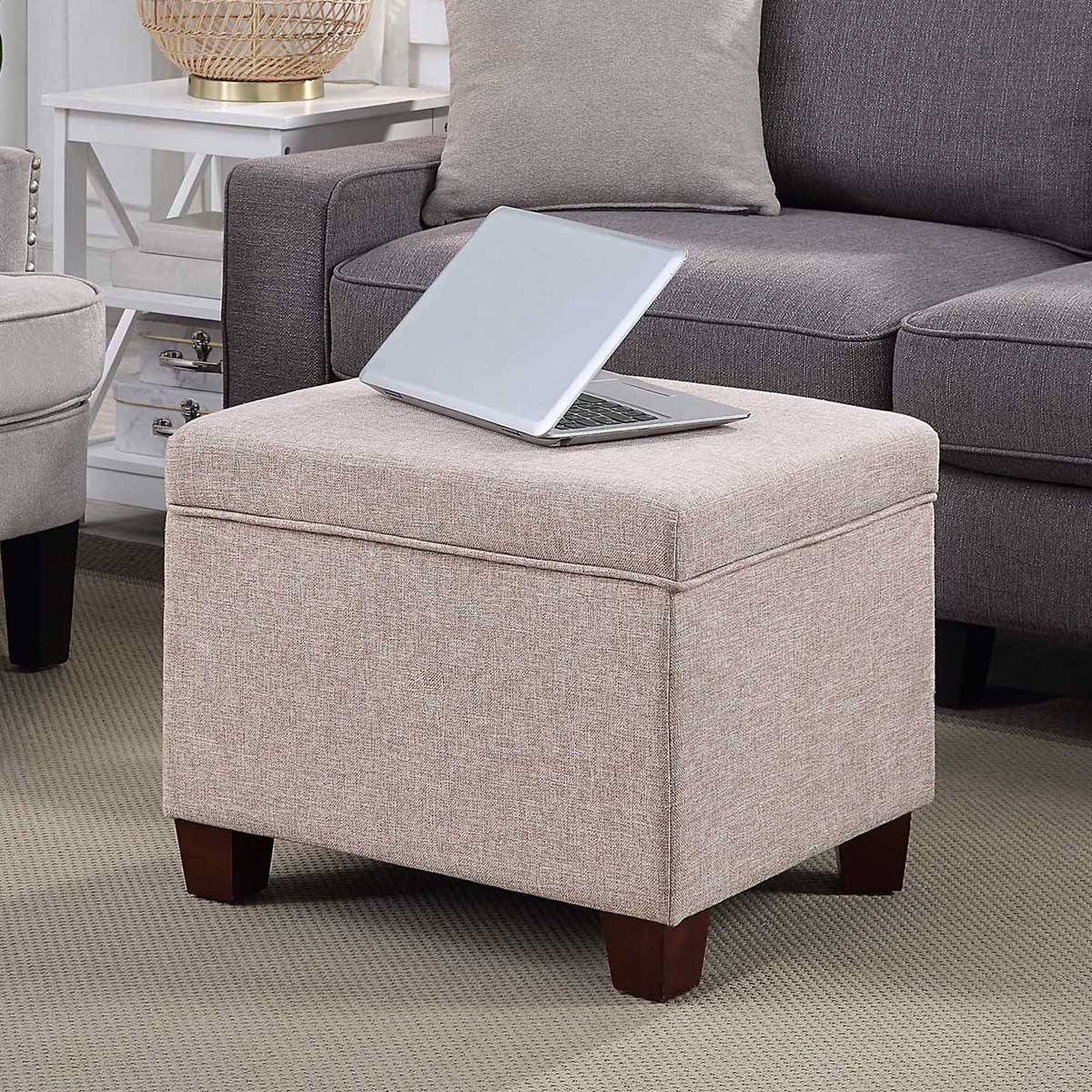 Convenience Concepts Madison Linen Storage Ottoman