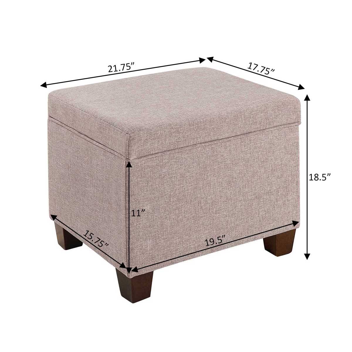 Convenience Concepts Madison Linen Storage Ottoman