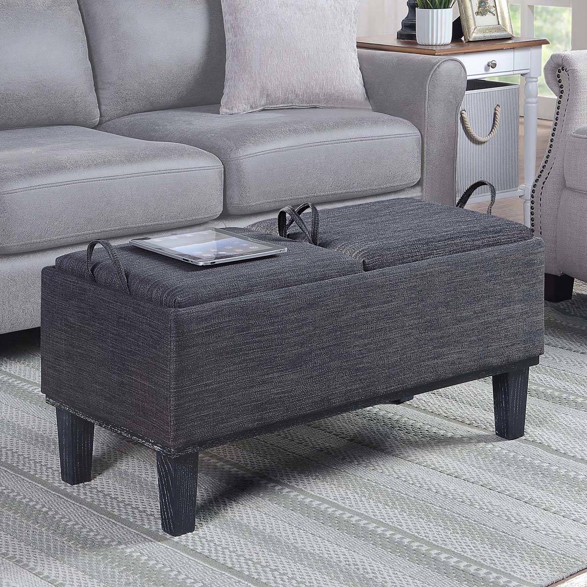 Convenience Concepts Designs4Comfort Brentwood Linen Ottoman