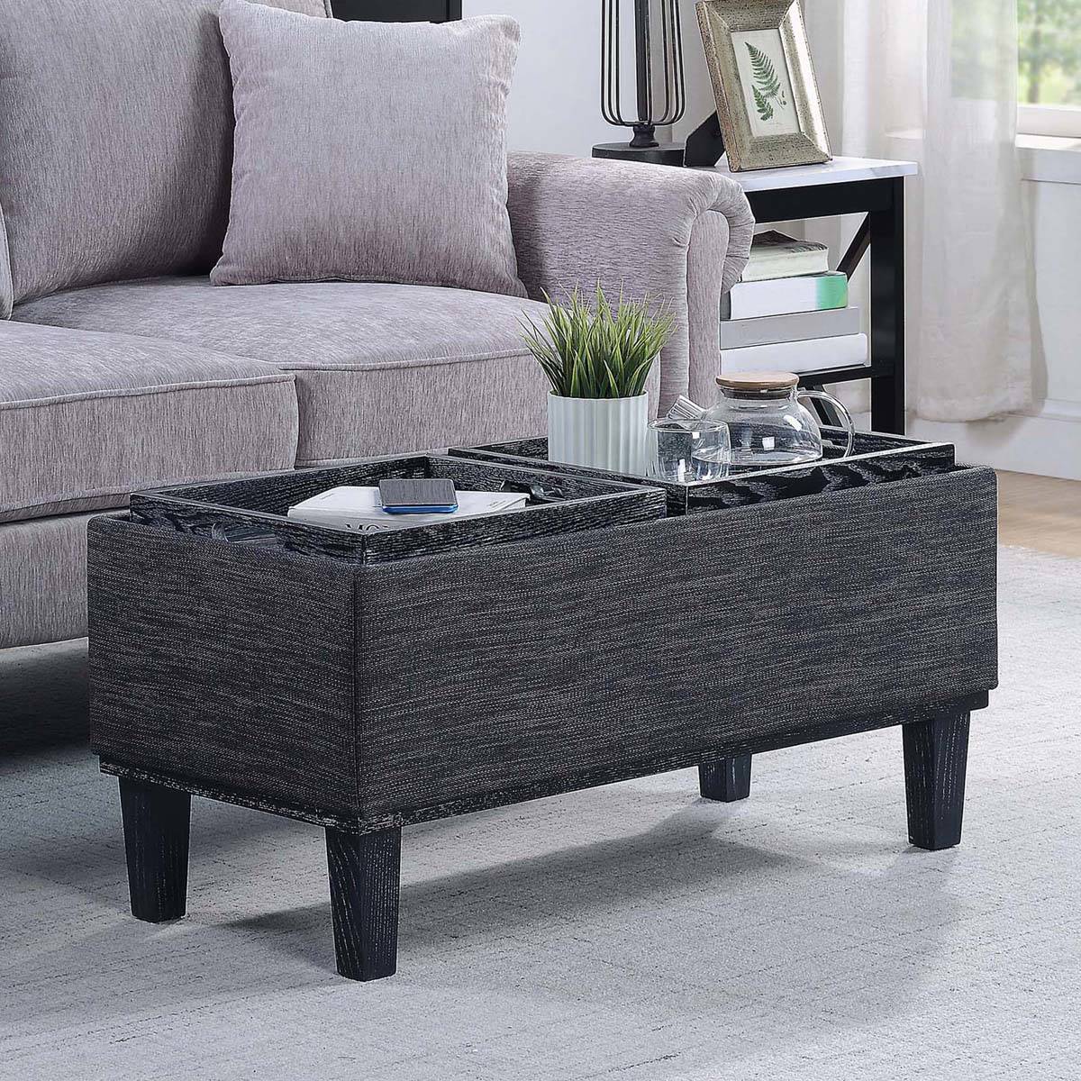 Convenience Concepts Designs4Comfort Brentwood Linen Ottoman