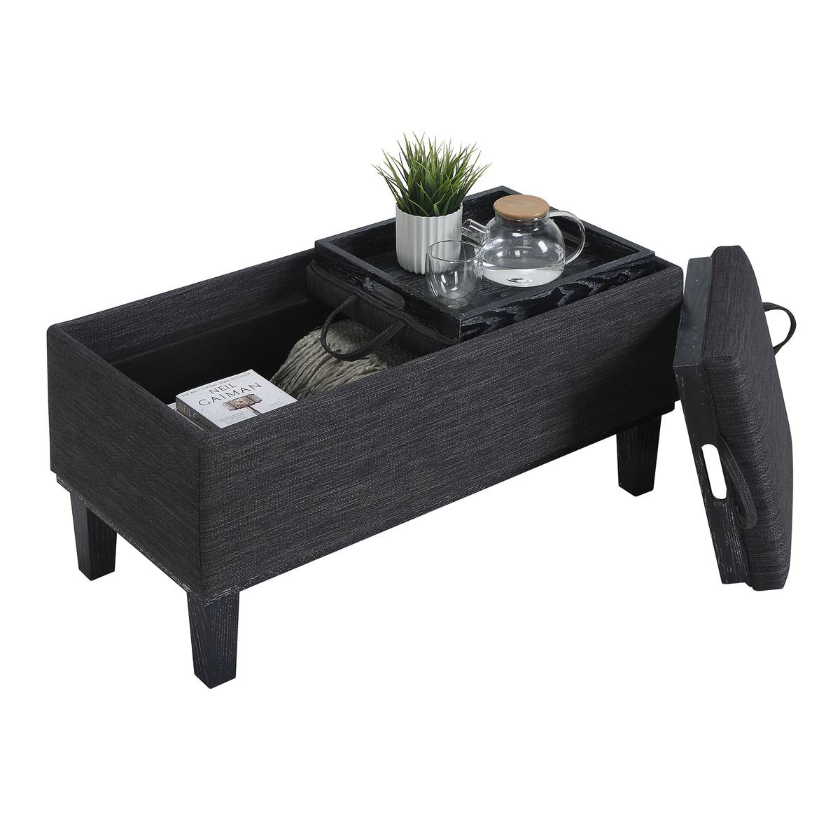 Convenience Concepts Designs4Comfort Brentwood Linen Ottoman