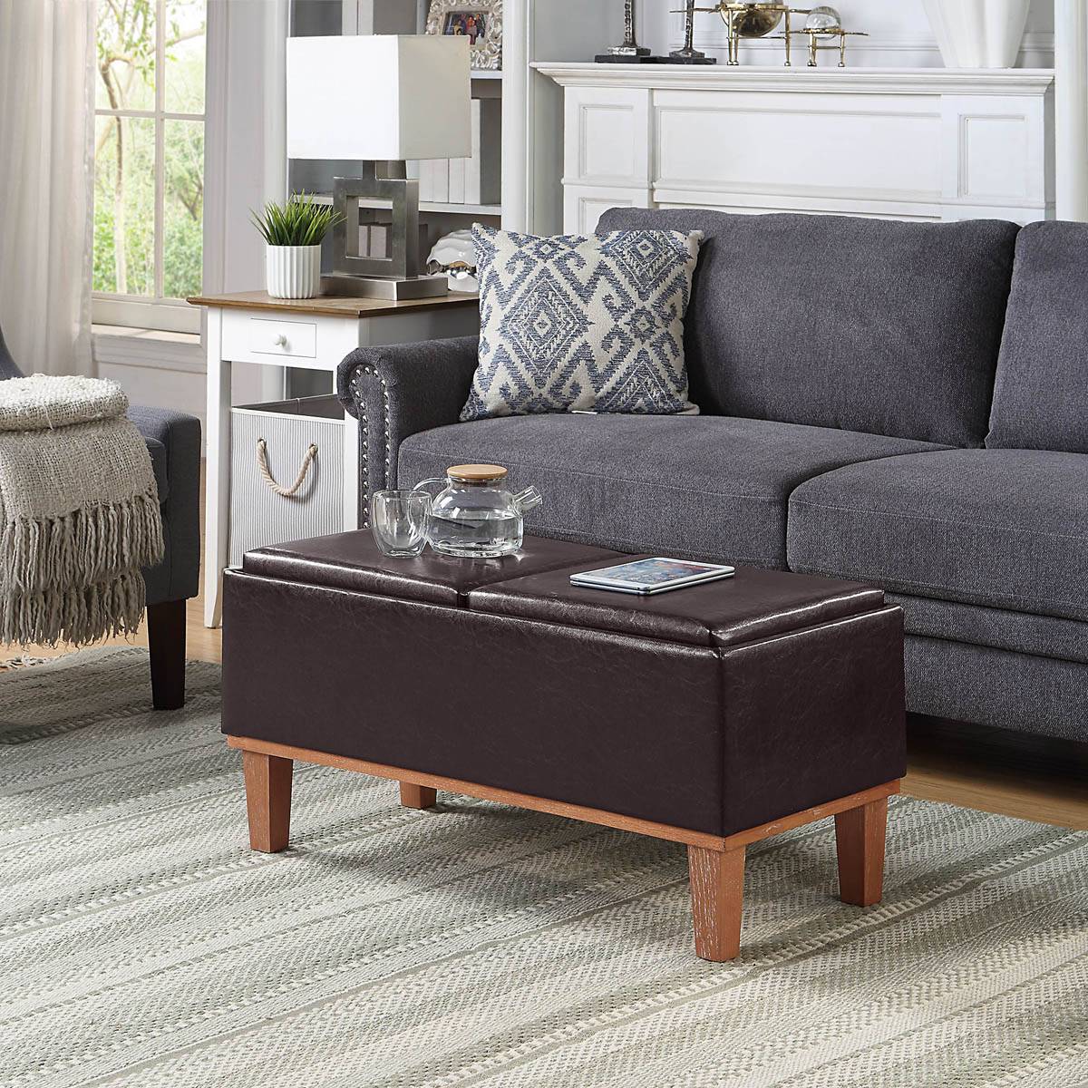 Convenience Concepts Designs4Comfort Brentwood Storage Ottoman