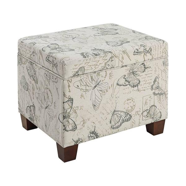 Convenience Concepts Madison Butterfly Storage Ottoman