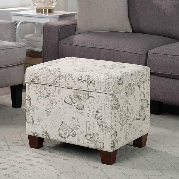 Convenience Concepts Madison Butterfly Storage Ottoman alternate view