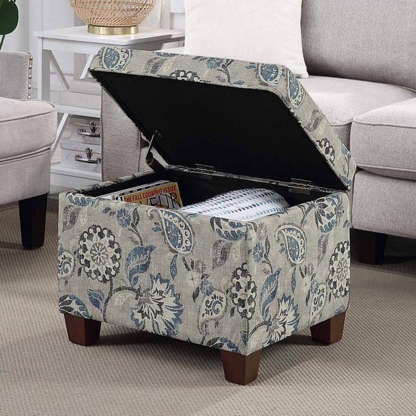 Convenience Concepts Madison Paisley Storage Ottoman alternate view