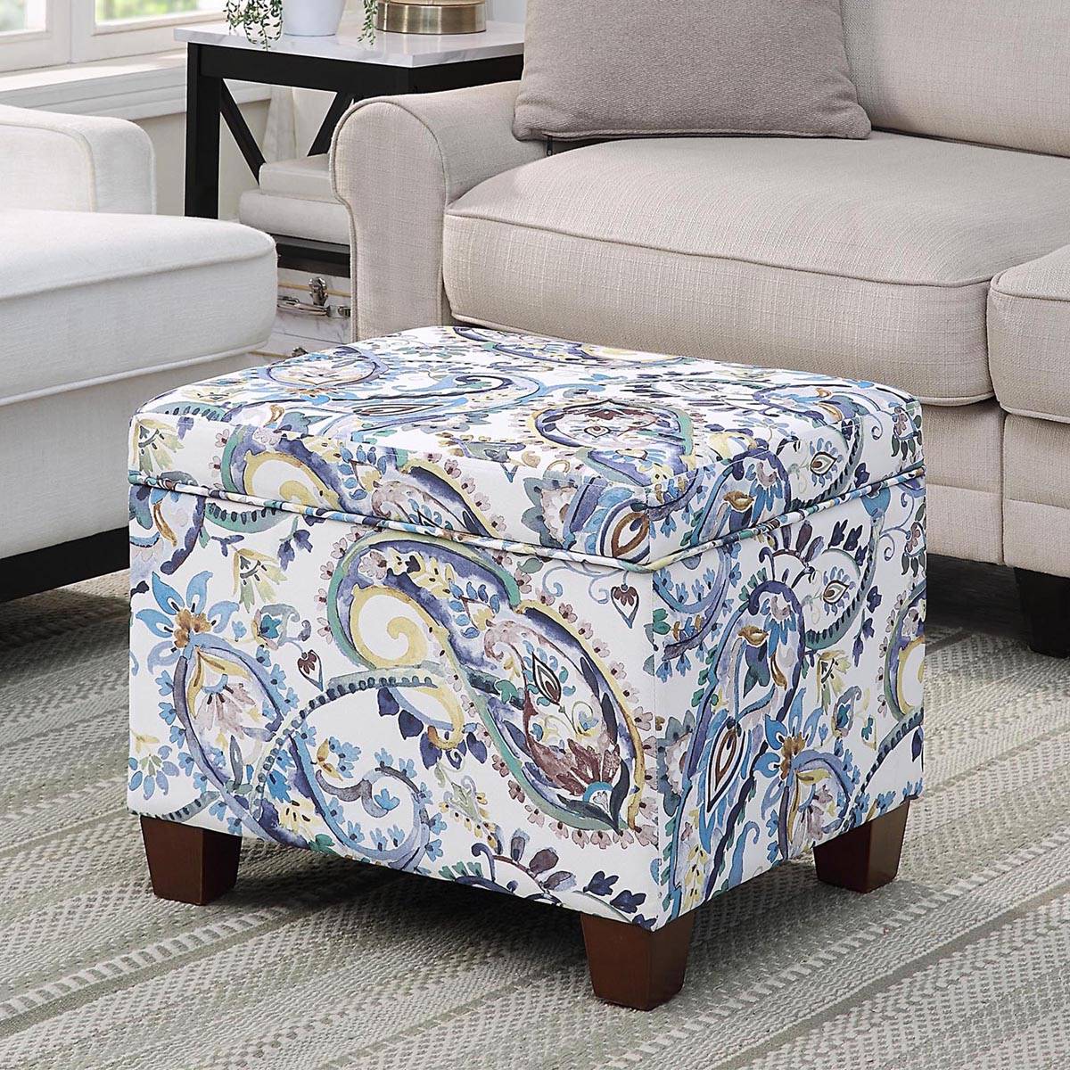 Convenience Concepts Madison Floral Storage Ottoman