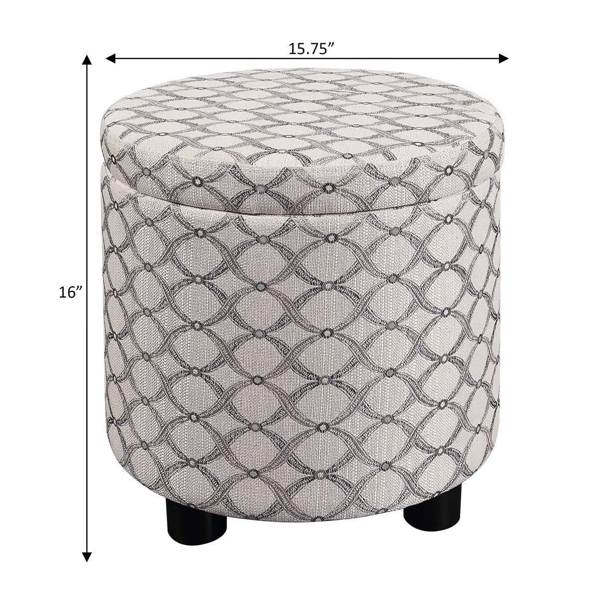 Convenience Concepts Designs4Comfort Geometric Storage Ottoman