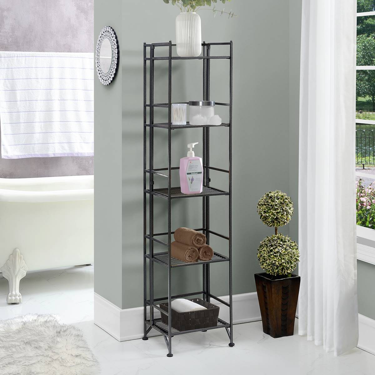 Convenience Concepts Xtra Storage 5-Tier Folding Metal Shelf