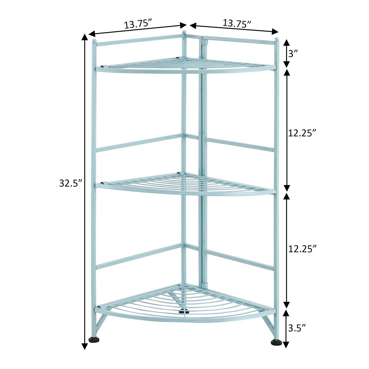 Convenience Concepts Xtra Storage 3-Tier Folding Corner Shelf