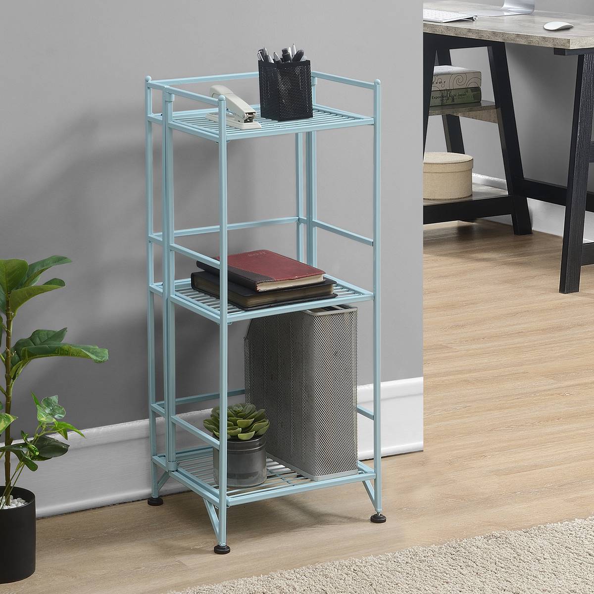 Convenience Concepts Xtra Storage 3-Tier Folding Metal Shelf