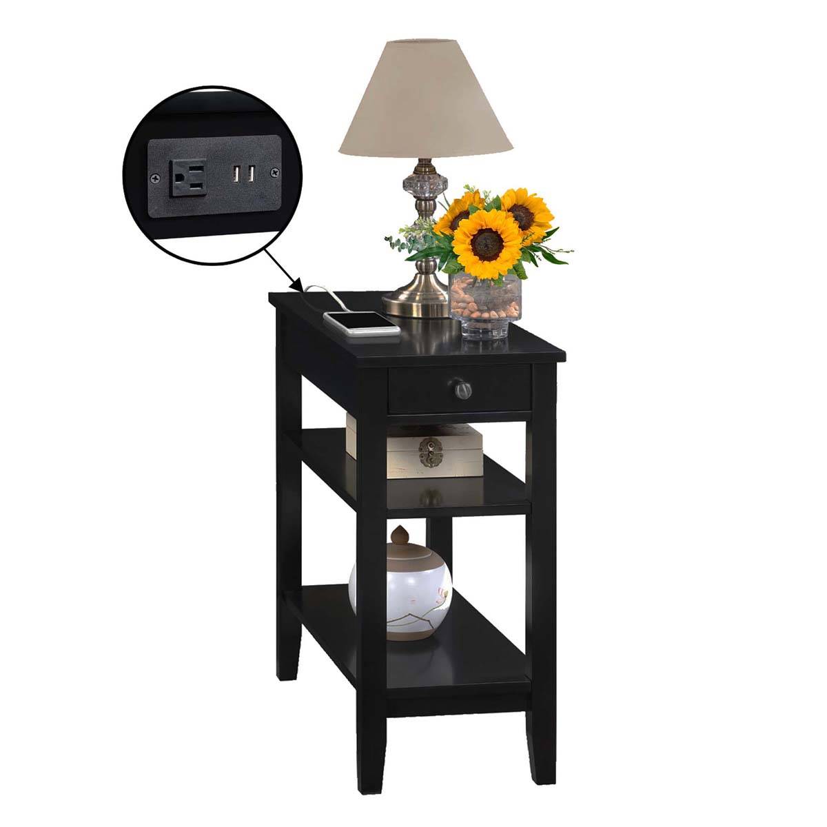 Convenience Concepts American Heritage Chairside End Table