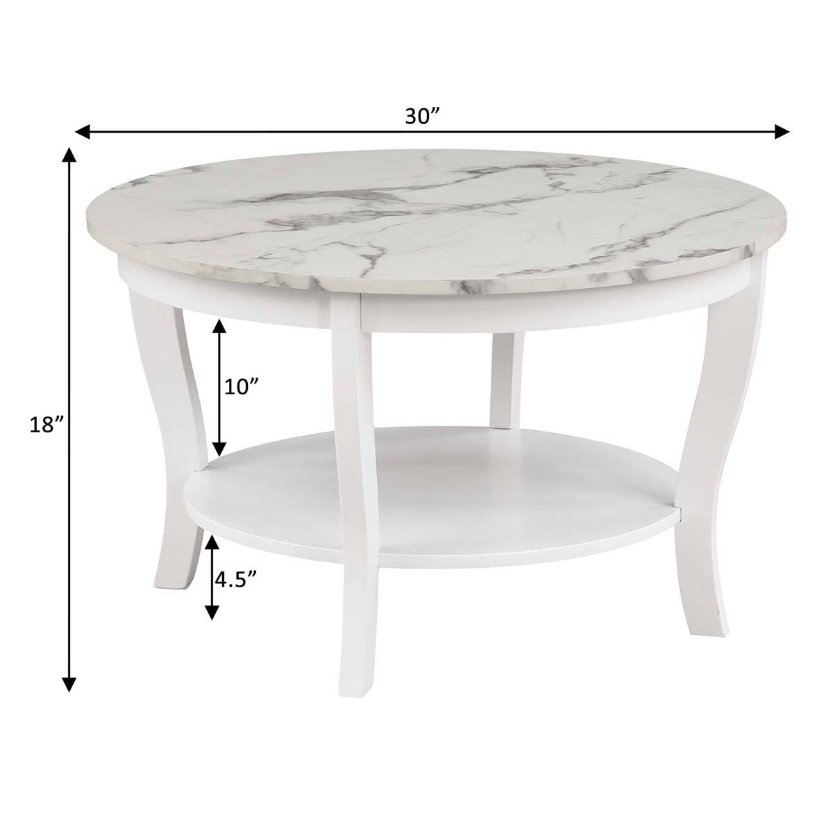 Convenience Concepts American Heritage Round Coffee Table