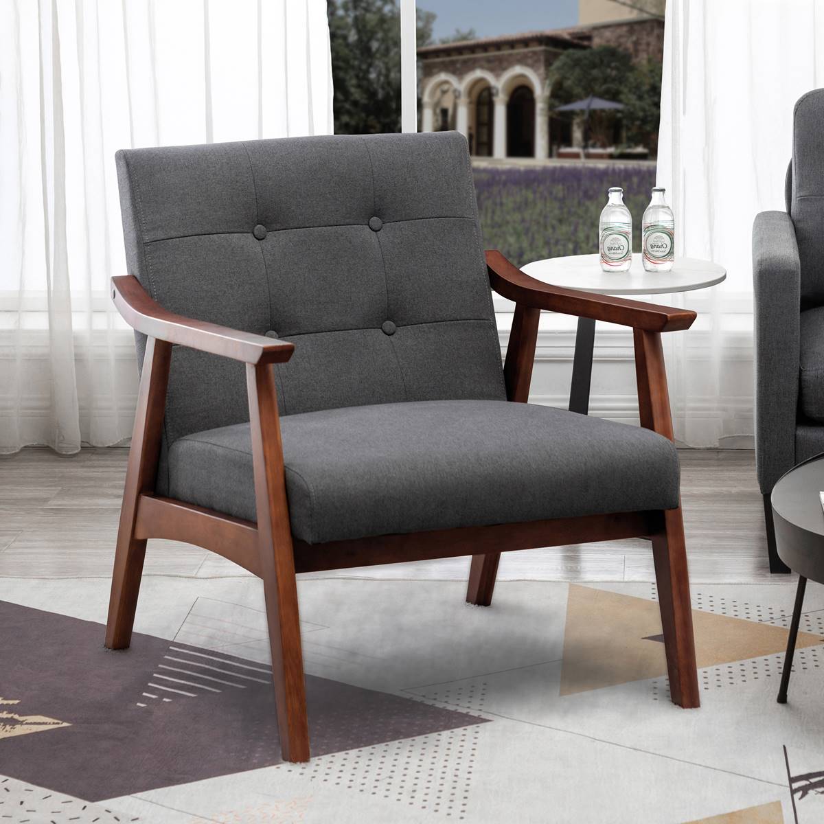 Convenience Concepts Take A Seat Natalie Linen Accent Chair