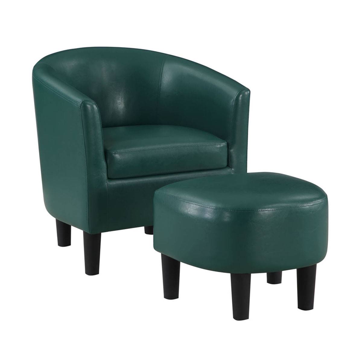 Convenience Concepts Take A Seat Churchill Accent Chair & Ottoman