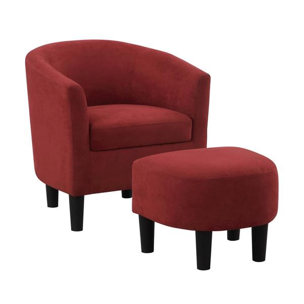 Convenience Concepts Take a Seat Churchill Fabric Chair & Ottoman