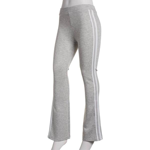 Juniors Love Tree Side Striped Soft Air Marled Flare Leggings