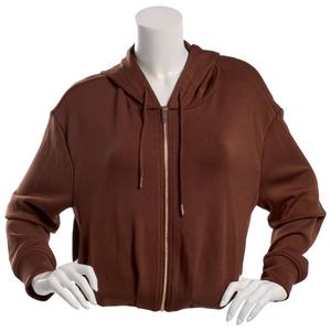 Juniors Love Tree Soft Air Cinch Waist Zip Hoodie alternate view