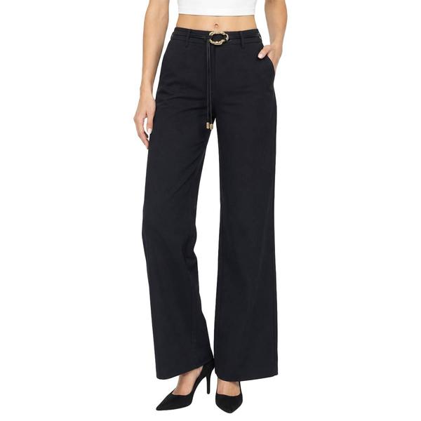 Juniors Love Tree Vertigo Hardware Belted Flare Dress Pants alternate view