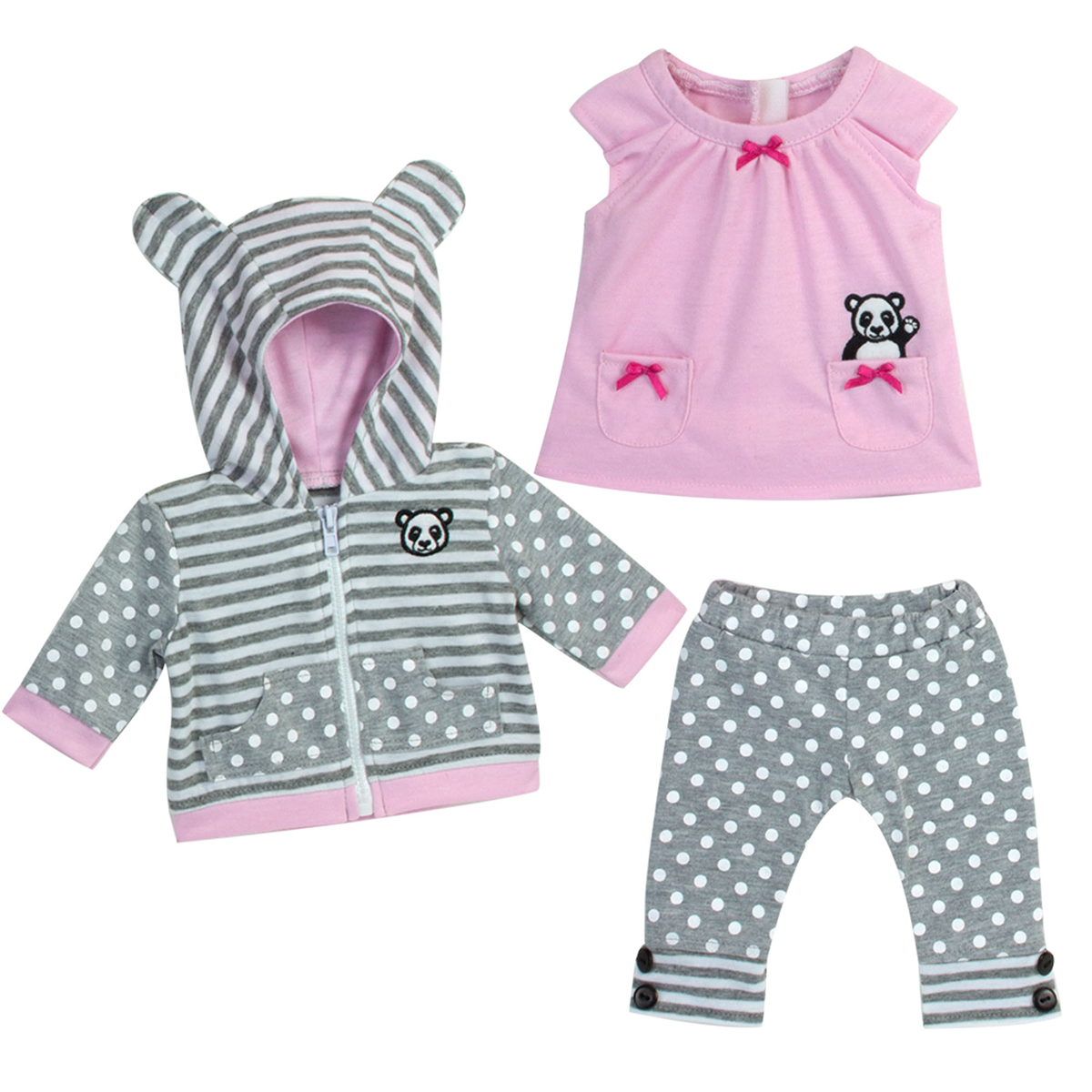 Sophia's(R) 3pc. Panda Hooded Sweatshirt & Leggings Set